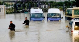 Akyurt sel afeti yaşadı