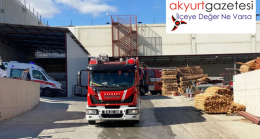 Kereste fabrikasında yangın çıktı