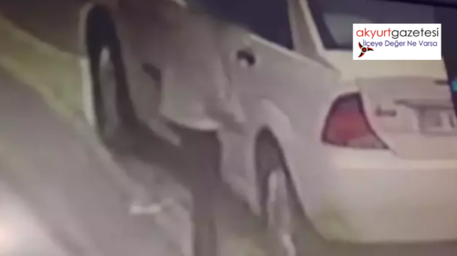 Çocuklar Akyurt’ta Araç Lastiğini Kestiler