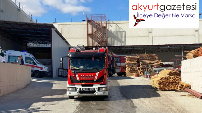 Kereste fabrikasında yangın çıktı