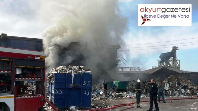 Akyurt’ta geri dönüşüm fabrikasında yangın